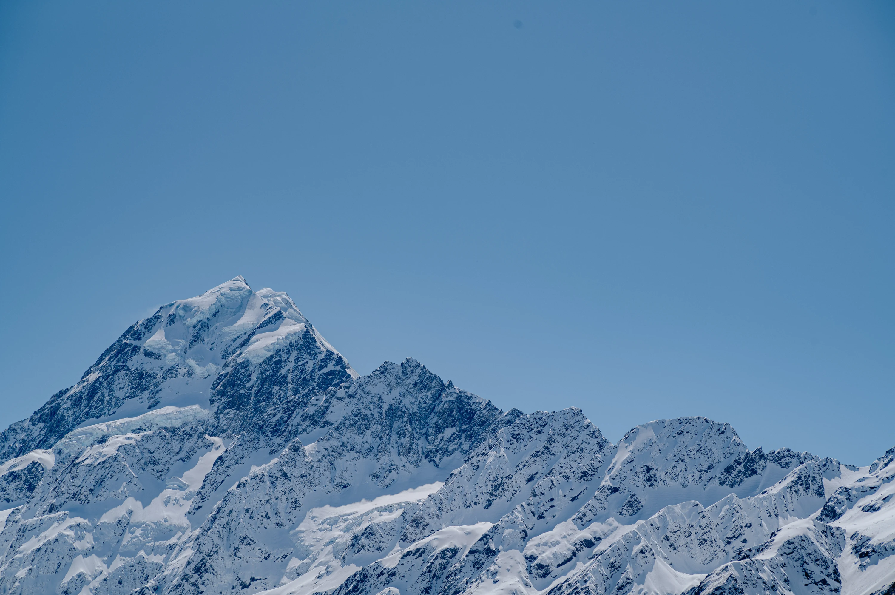 The Mount Cook range above a glacial valley