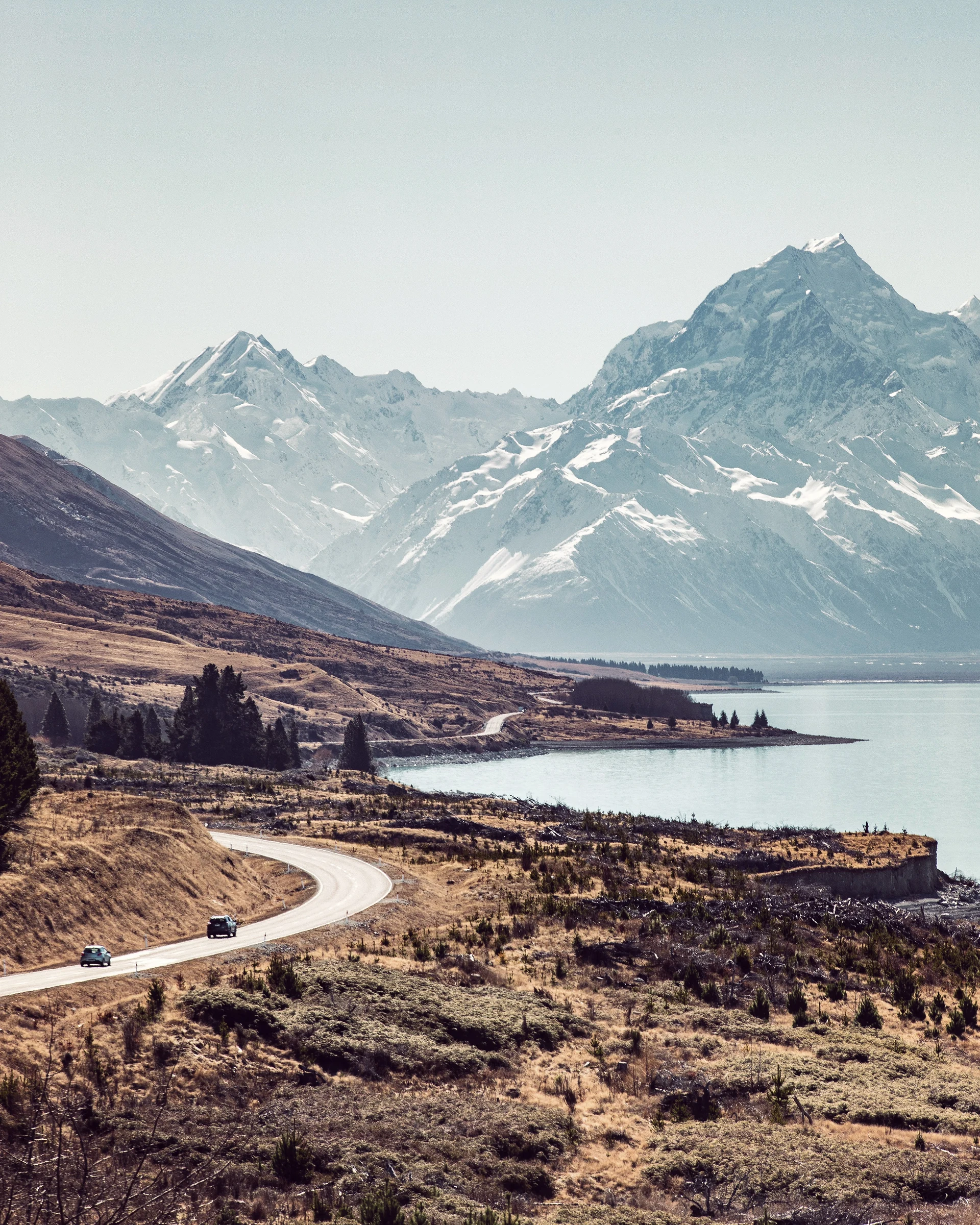 Mount Cook beyond Lake Pukaki
