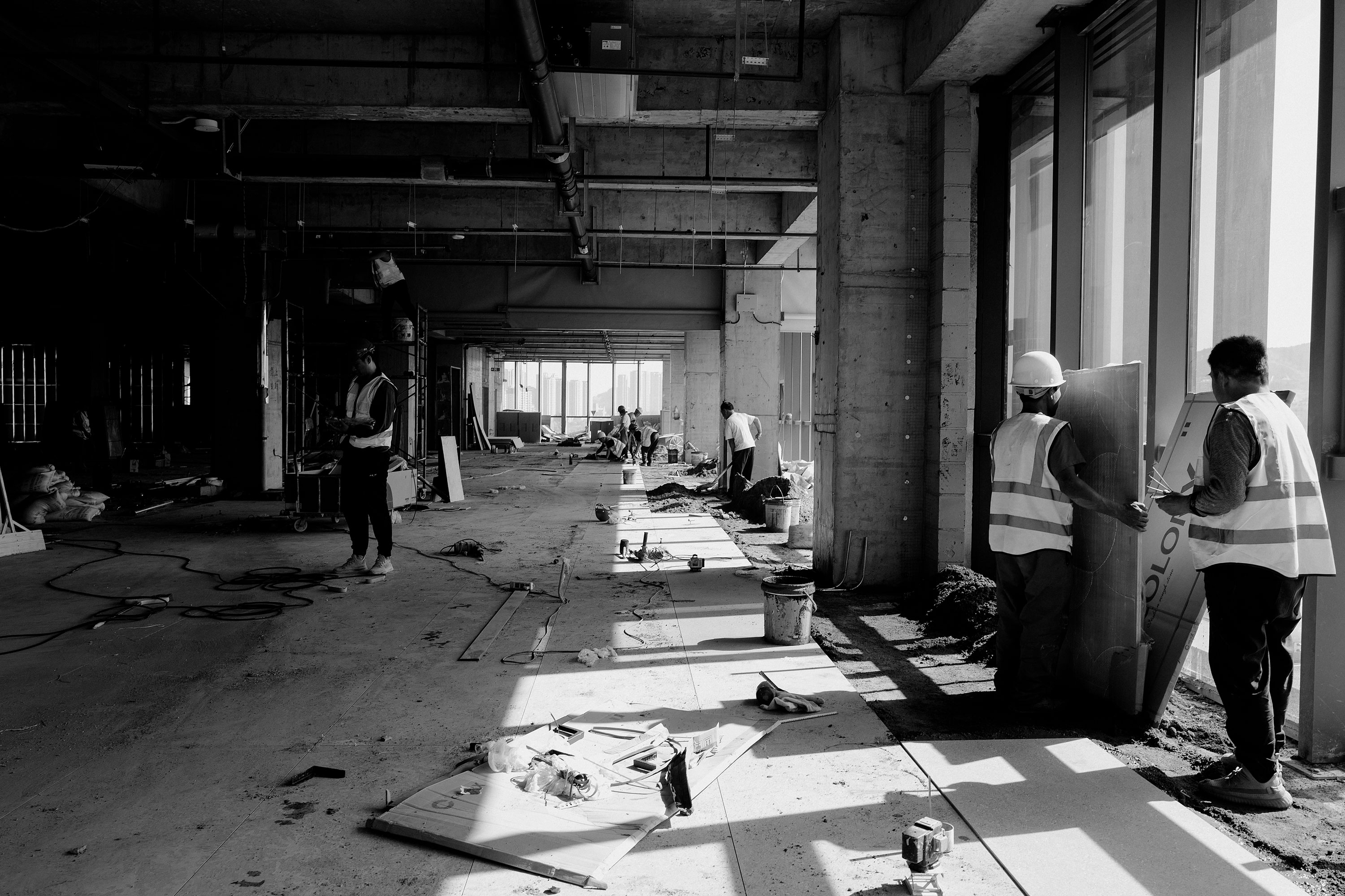 Spatial framework moving from drawing into construction