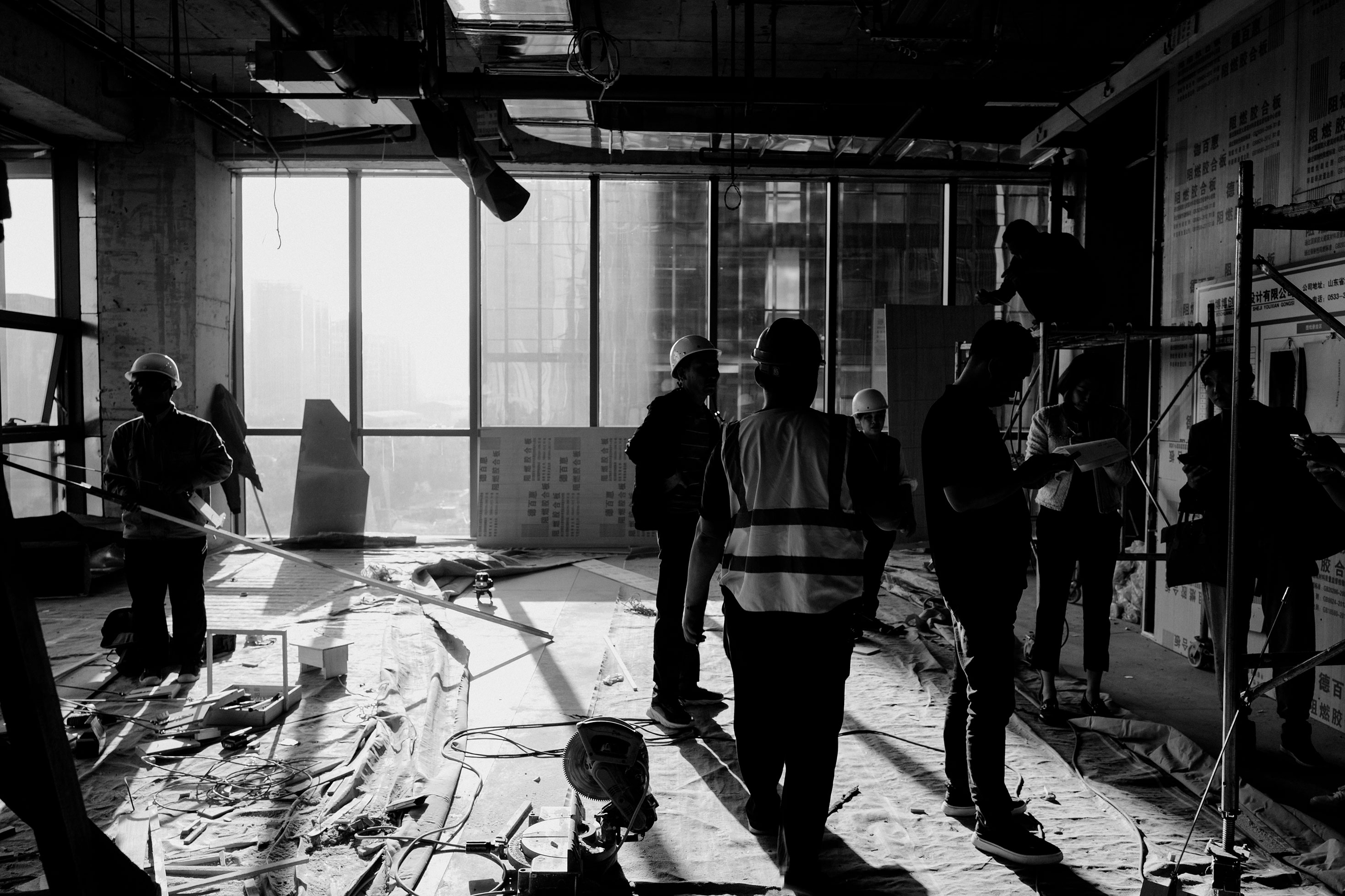 Active construction site inside the Vcanbio centre