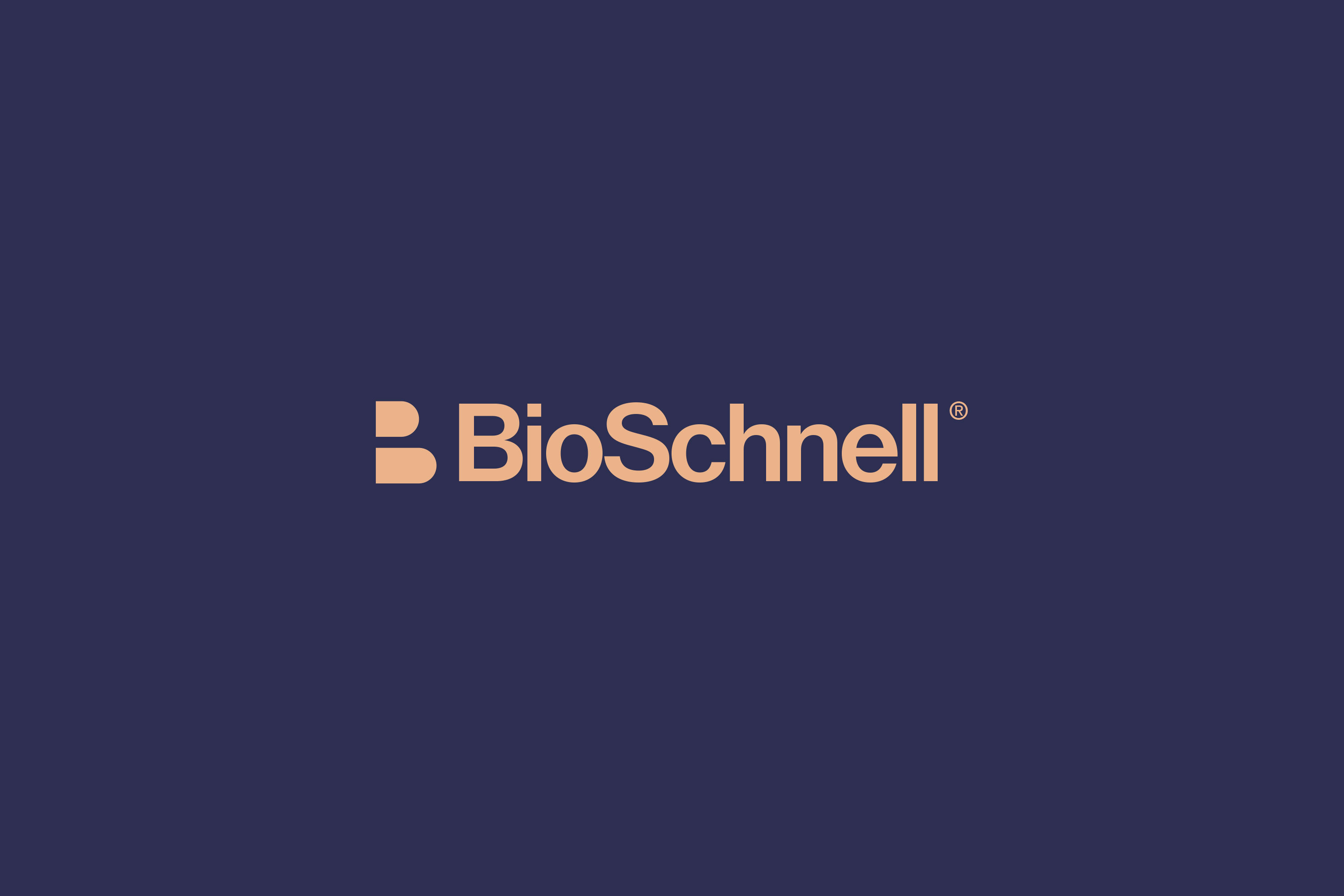 BioSchnell brand logo and wordmark on a dark background