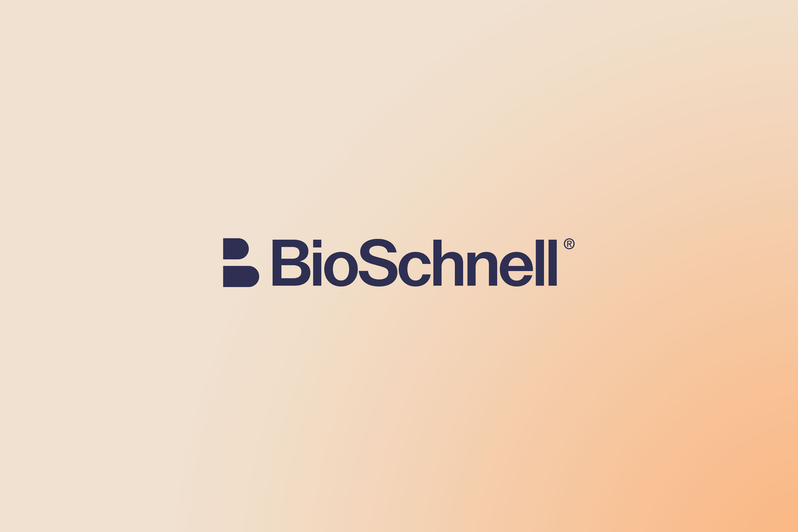 BioSchnell浅色背景上的品牌标志与字体识别