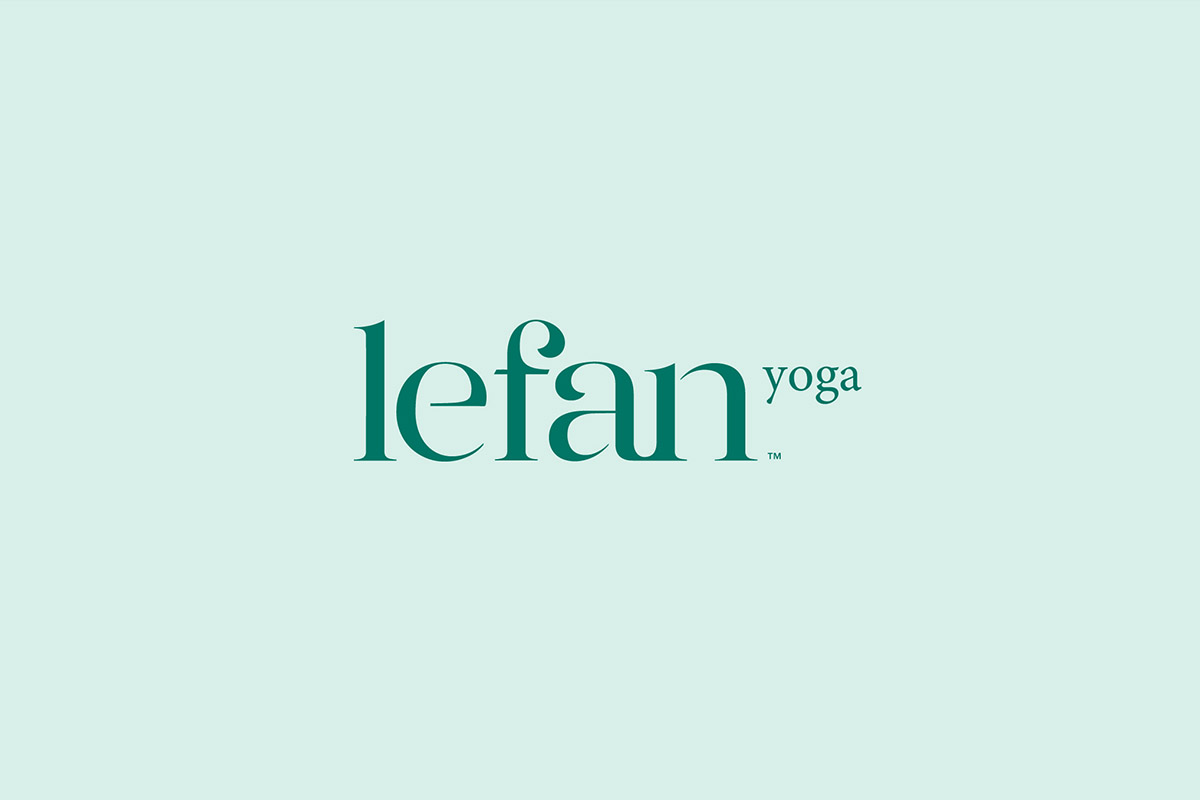 Lefan Yoga logo and wordmark system